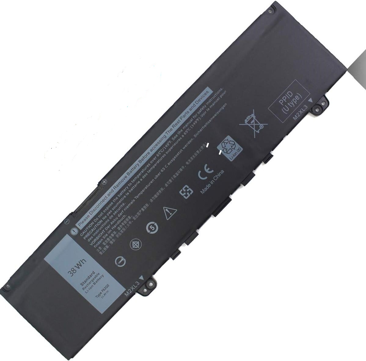 WISTAR F62G0 39DY5 Dell OEM Original battery for Inspiron 13 7370 7373 7386 5370 Vostro 5370 38Wh